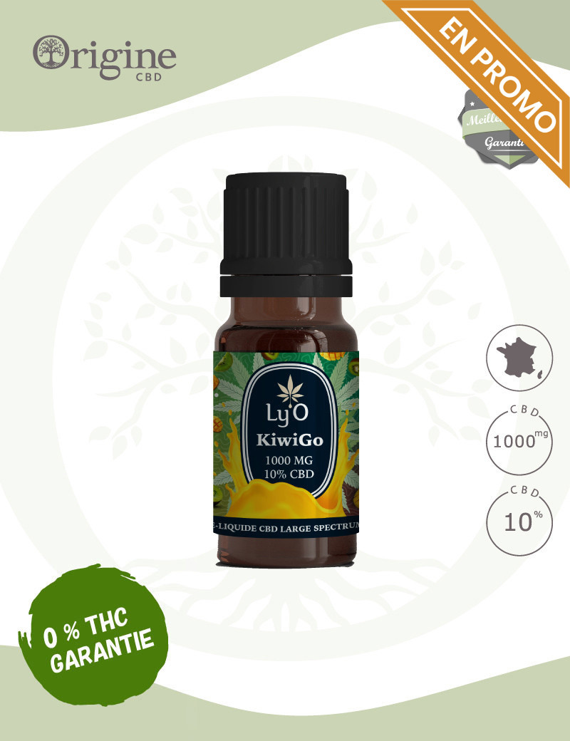 E-Liquide KiwiGo 1000mg 10 % CBD Ly'O E-Liquide KiwiGo 1000mg 10 % CBD Ly'O
